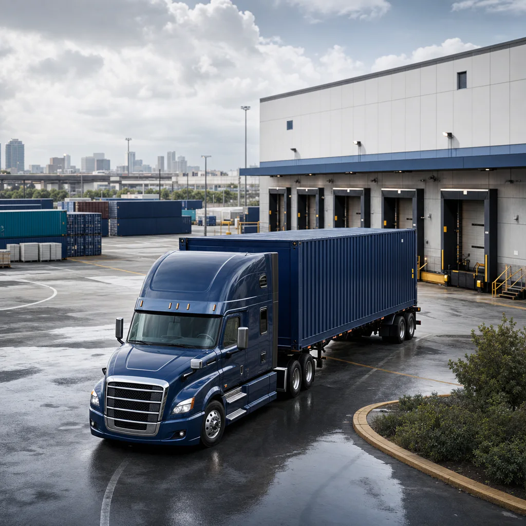 Truck serving a U.S. warehouse and distribution network